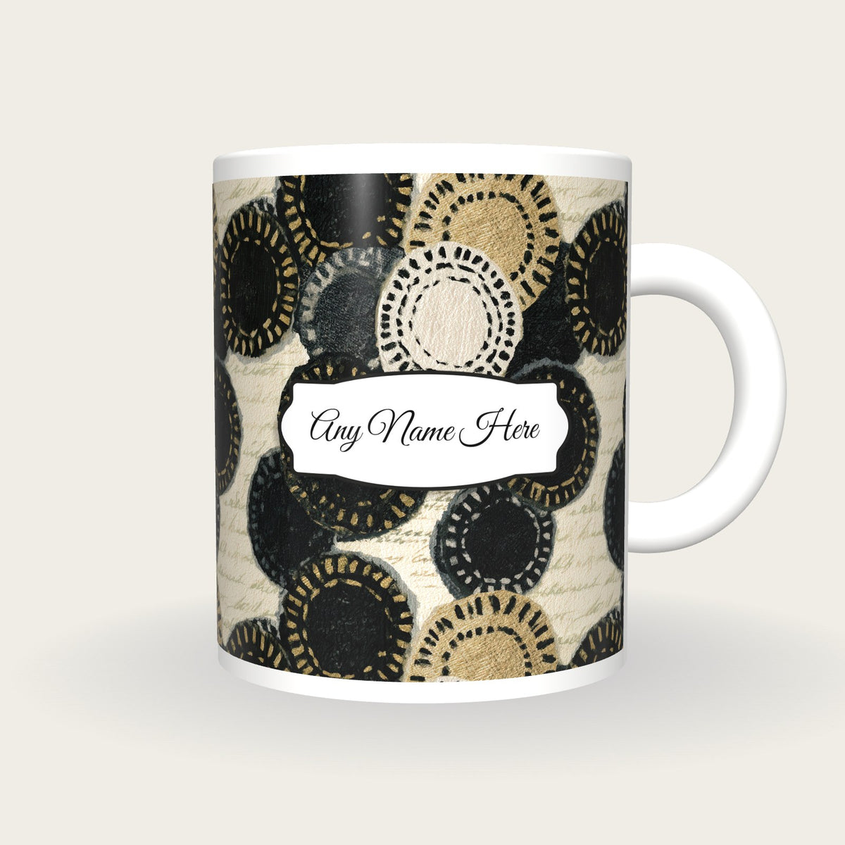 Collage Poker Chips Name Mug, front with the name label