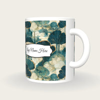 Antique Map Puffballs Name Mug, three-quarter view