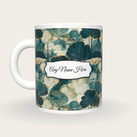Antique Map Puffballs Name Mug, back with the second name label