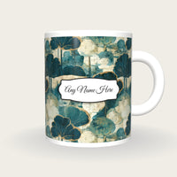 Antique Map Puffballs Name Mug, front with the name label