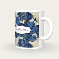 Etching Ranunculus Name Mug 2, three-quarter view