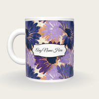 Woodcut Daisy Name Mug, back with the second name label