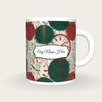 Typographic Clocks Name Mug 2, front with the name label