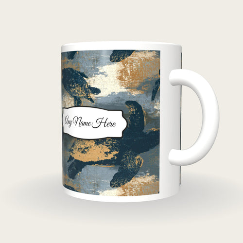 ASCII Turtles Name Mug 2, three-quarter view