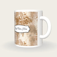 Minimal Wisteria Name Mug, three-quarter view