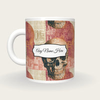 ASCII Skulls Name Mug 2, back with the second name label