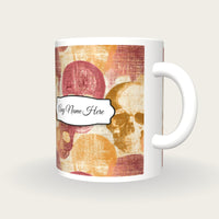 ASCII Skulls Name Mug, three-quarter view