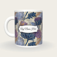 Naturalist Thistle Name Mug, back with the second name label