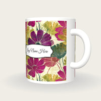 Batik Cosmos Name Mug 2, three-quarter view