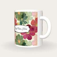Batik Cosmos Name Mug, three-quarter view