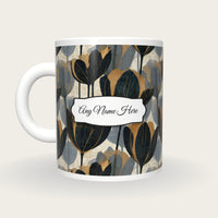 X-ray Tulips Name Mug, back with the second name label