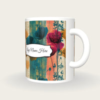 X-ray Meadow Flowers Name Mug, three-quarter view