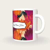 Screenprint Protea Name Mug, three-quarter view