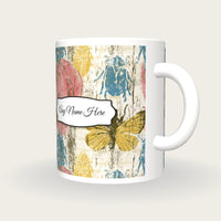 Woodcut Beetles Name Mug 2, three-quarter view