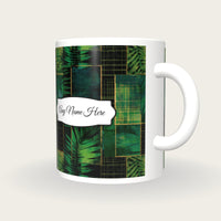 X-ray Neon Grid Name Mug 3, three-quarter view