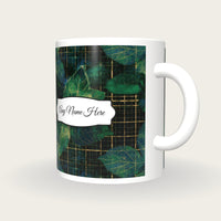X-ray Neon Grid Name Mug 2, three-quarter view
