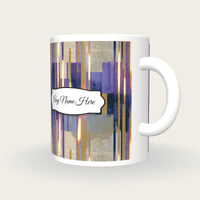 Screenprint Neon Tubes Name Mug 2, three-quarter view