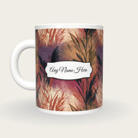 Woodblock Reeds Name Mug 2, back with the second name label