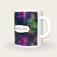 Graffiti Grasses Name Mug 2, three-quarter view