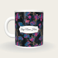 Screenprint Clover Name Mug, back with the second name label
