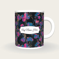 Screenprint Clover Name Mug, front with the name label