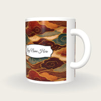 Art Nouveau Cumulus Cloud Name Mug 2, three-quarter view