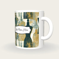 Lithograph Dress Forms Name Mug 2, three-quarter view