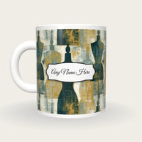 Lithograph Dress Forms Name Mug 2, back with the second name label