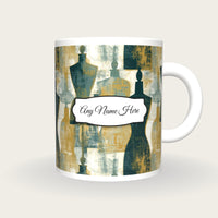 Lithograph Dress Forms Name Mug 2, front with the name label
