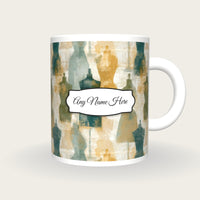 Lithograph Dress Forms Name Mug, front with the name label