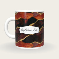 Torn Paper Orcas Name Mug 2, back with the second name label