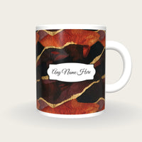 Torn Paper Orcas Name Mug 2, front with the name label