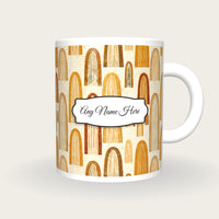 Folk Art Waterfalls Name Mug, front with the name label