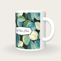 Scratchboard Guavas Name Mug, three-quarter view