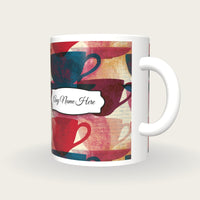Etching Coffee Cups Name Mug, three-quarter view