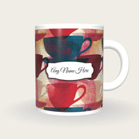 Etching Coffee Cups Name Mug, front with the name label