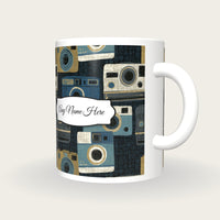 Scratchboard Polaroid Name Mug, three-quarter view