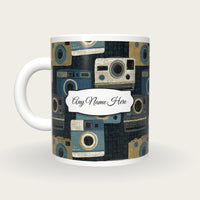 Scratchboard Polaroid Name Mug, back with the second name label