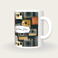 Scratchboard Polaroid Name Mug 2, three-quarter view
