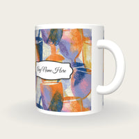 Monoprint Milkshake Name Mug, three-quarter view