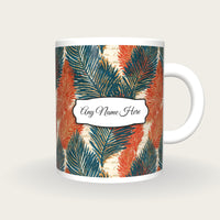 Tempera Evergreen Name Mug, front with the name label