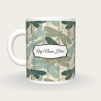 Woodcut Lacewings Name Mug 2, back with the second name label