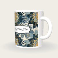 Mandala Lionfish Name Mug, three-quarter view