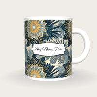 Mandala Lionfish Name Mug, front with the name label