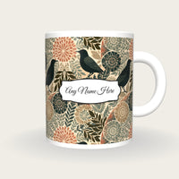 Mandala Starlings Name Mug, front with the name label