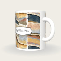 Collage Oat Abstract Name Mug 2, three-quarter view