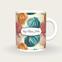 Etching Dim Sum Dumplings Name Mug, front with the name label
