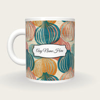 Etching Dim Sum Dumplings Name Mug 2, back with the second name label