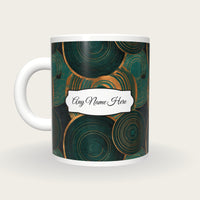 Engraving Spell Circles Name Mug, back with the second name label