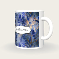 Watercolour Lavender Abstract Name Mug, three-quarter view